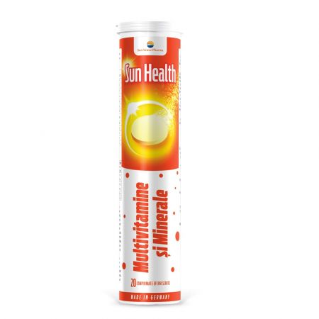 MULTIVITAMINE SI MINERALE SUN HEALTH EFERVESCENT 20 COMPRIMATE SUN WAVE PHARMA