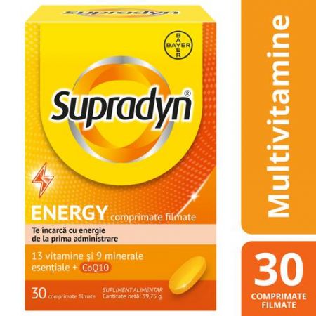 MULTIVITAMINE SI MINERALE SUPRADYN ENERGY CU COENZIMA Q10 30 COMPRIMATE BAYER