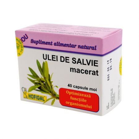 ULEI DE SALVIE MACERAT 500 MG 40 CAPSULE HOFIGAL