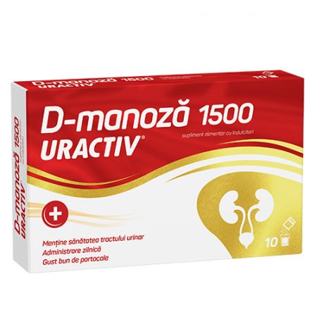 URACTIV D-MANOZA 1500 MG 10 PLICURI TERAPIA