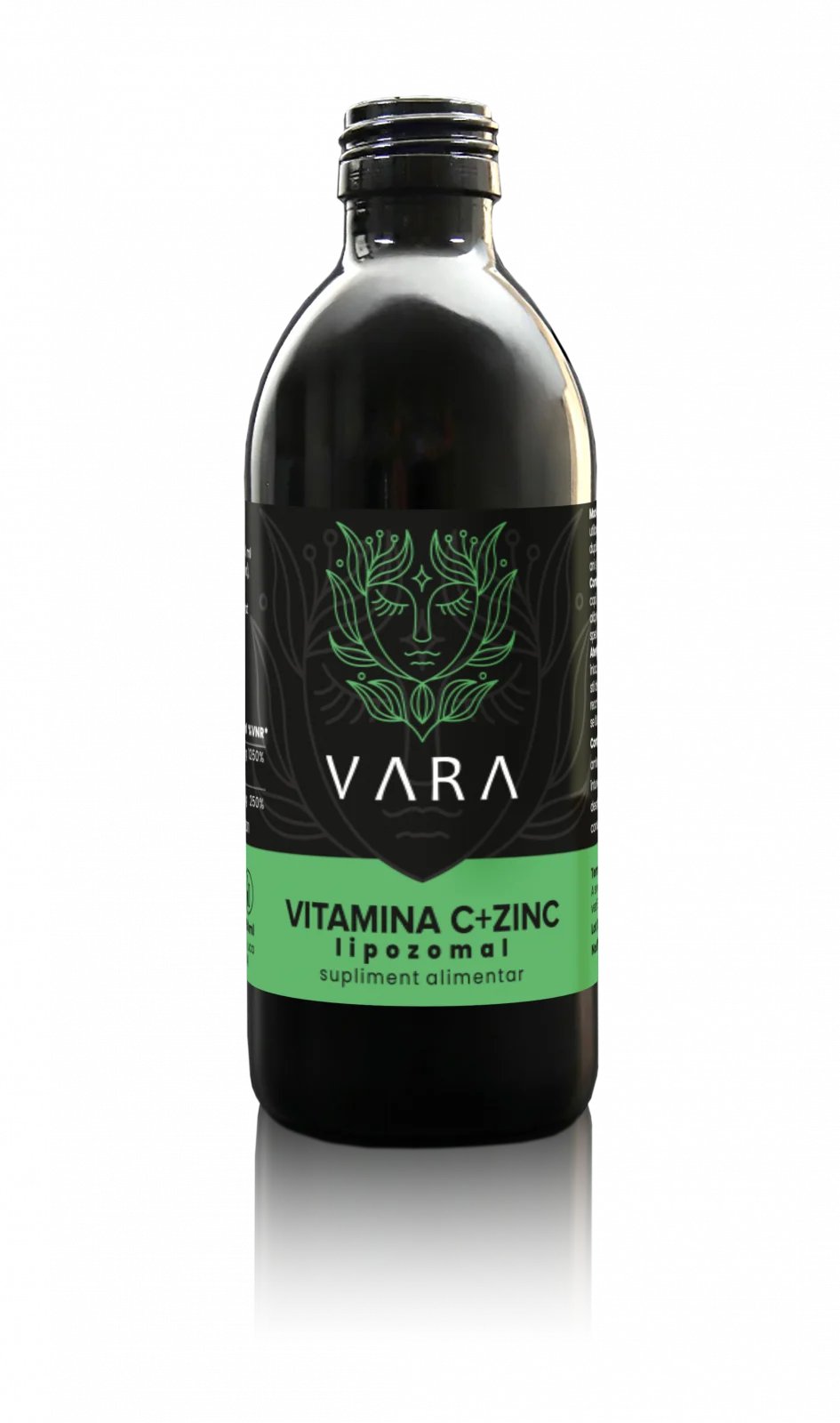 Vitamina C + Zinc Lipozomal, formula Premium - Drogheria Vara - 250 ml- Mere verzi(alergii/dermatite/raceli)