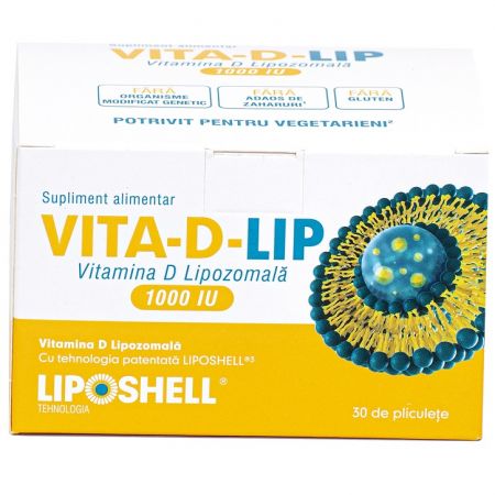 VITAMINA D LIPOZOMALA 1000UI 30 PLICURI LIPOSHELL