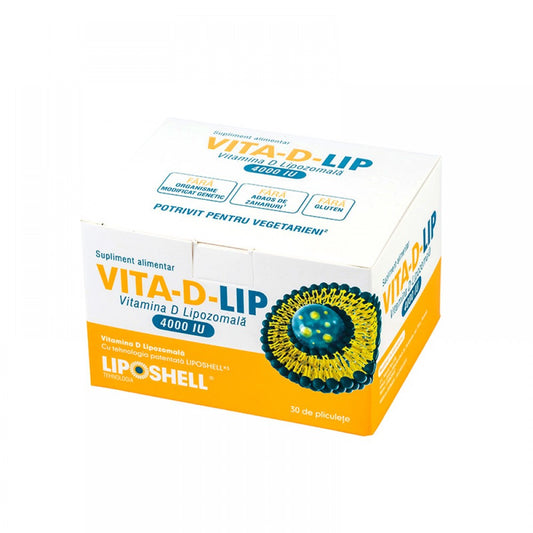 VITA-D-LIP Vitamina D Lipozomală 4000UI LIPOSHELL® X 30 plicuri